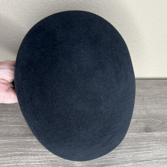Bailey Hollywood Cabbie Newsboy Flat Hat Size Large Black Rabbit Fur - Picture 5 of 8